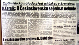 Lidová demokracie ze 3. srpna 1968.