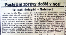 Poslední zprávy došlé noci.