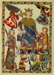 Král Václav II., zakladatel kláštera.