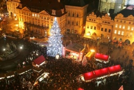 Vánoční trhy na Staroměstském náměstí.