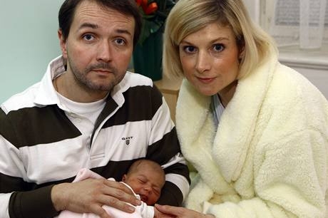 Vlasta Korec s manželkou Magdalénou a jejich dcerkou.