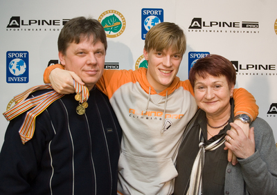 Tomáš Verner, trenérka Vlasta Kopřivová a choreograf Rostislav Sinicyn