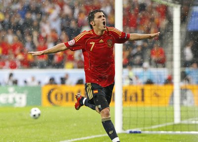 Španělský hrdina David Villa.