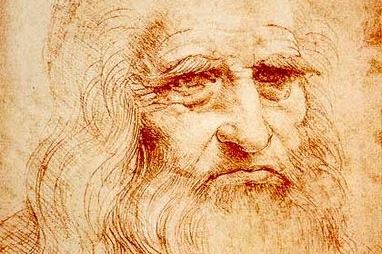 Da Vinciho autoportrét. Ilustrační obrázek. Da Vinciho autoportrét. Ilustrační obrázek.