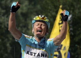 Kazašský závodník Alexander Vinokurov