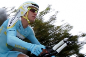 Kazašský cyklista Alexander Vinokurov.