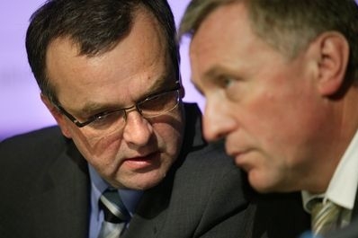 Miroslav Kalousek a Mirek Topolánek Miroslav Kalousek a Mirek Topolánek
