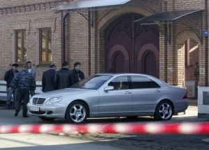 Místo činu. Zde byl zavražděn starosta města Vladikavkaz.