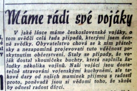 Máme rádi své vojáky.