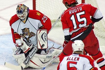 Tomáš Vokoun v dresu Floridy. Tomáš Vokoun v dresu Floridy.
