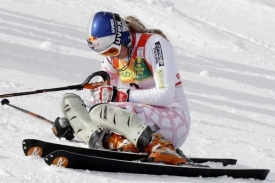 Američanka Lindsey Vonnov&aacute; po p&aacute;du.