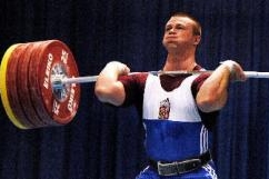 Český vzpěrač Tomáš Matykiewicz 