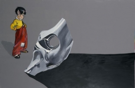 Jiř&iacute; David, I Don&acute;t See Why, 1992, olej na pl&aacute;tně, 100 x 150 cm