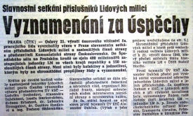 T&eacute;matem dne bylo setk&aacute;n&iacute; milicion&aacute;řů.