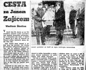 Zpr&aacute;va o Zaj&iacute;covi v časopisu Z&iacute;třek.