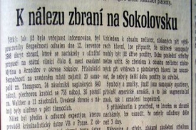 U Sokolova byly nalezeny zbraně údajných příznivců starých pořádků.