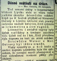 Zpr&aacute;va o železničn&iacute;m ne&scaron;těst&iacute;