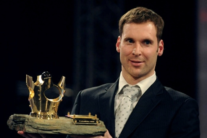 Petr Čech s oceněním. 